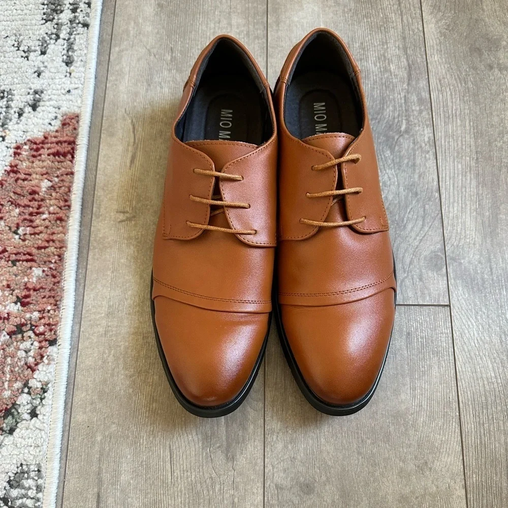 New Mio Marino Men's Chestnut Oxford Dress Shoes Size 10